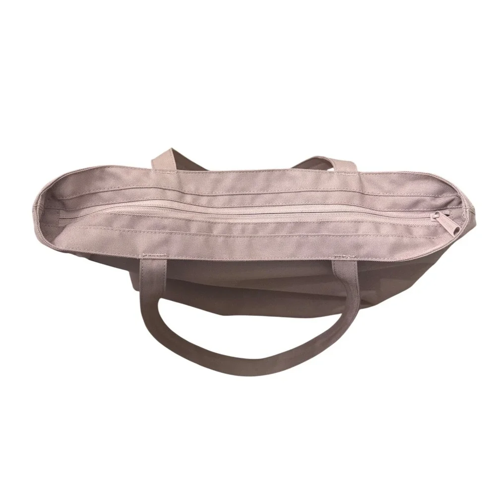 Herschel Supply Co Mica Tote Bag Ash Rose‎ Mauve Tan Canvas Zip Top Large